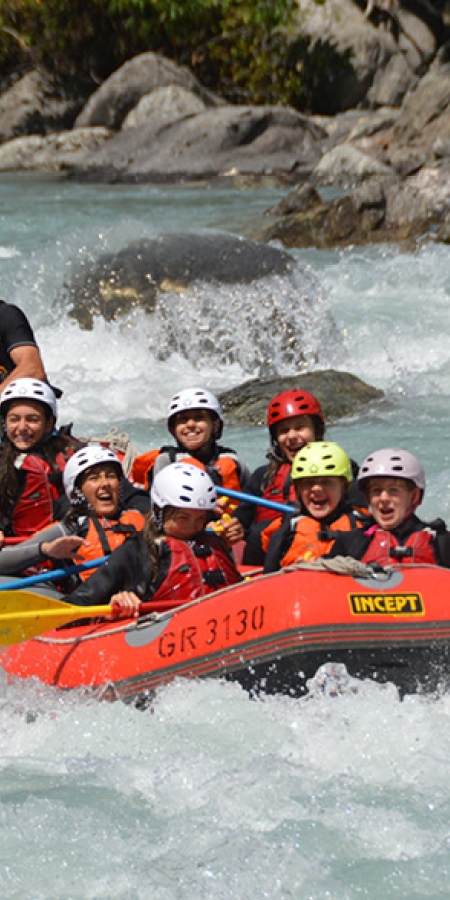 Rafting mit Logo